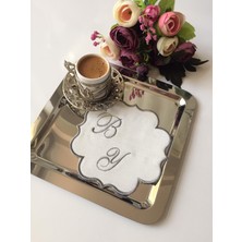 Kişiye Özel Harf Nakışlı Söz&nişan Mendili, Tepsi Örtüsü, Damat Kahve Peçetesi