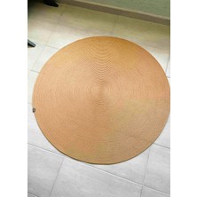 Bhr Creative Jüt Yuvarlak Salon Mutfak Balkon Oturma Odası Kapı Önü Banyo Paspas Yolluk Kilim