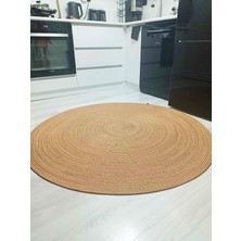 Bhr Creative Jüt Yuvarlak Salon Mutfak Balkon Oturma Odası Kapı Önü Banyo Paspas Yolluk Kilim