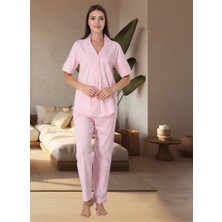 Dvina Effortt Lohusa Pijama Takımı Pembe - 8067