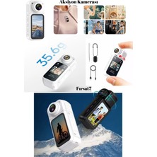 2k Mini Aksiyon Kamerası 180° Dönebilen Lens 1,47 Inç IPS Ekran Wifi Giyilebilir Vücut Kamerası