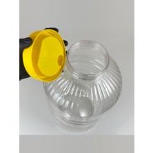 5 Litre Sarı Kapak Şeffaf Gövde Çok Amaçlı Kaplar Seti