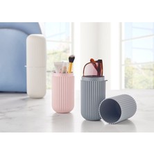 Renkli Seyahat Kabı Çantası, Içi Makyaj ve Küçük Eşyalar Için Uygun