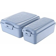 Mavi Renkli Takip Edilebilir Öğün Kabı Seti, Pratik ve Şık Tasarım