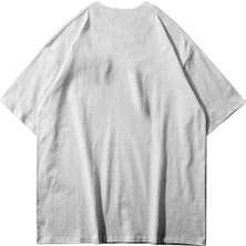 Büyük Beden Essentials Küçük Baskılı Pamuk Oversize Bisiklet Yaka T-Shirt