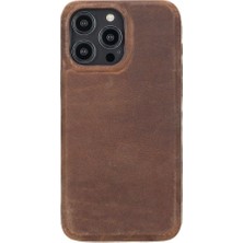 Mulvxurg  URG02 Apple Iphone 14 Pro Max Uyumlu Deri Arka Kapak Rock G2 (Mulvix)