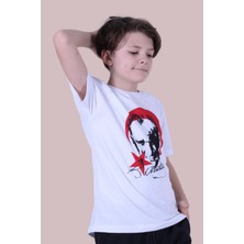 Kids Atatürk ve Türk Bayrağı Baskılı Çocuk T-Shirt