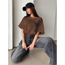 Büyük Beden Unisex The Butterfly Baskılı Oversize %100 Pamuk T-Shirt