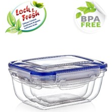 3'lü Dikdörtgen Saklama Kabı Seti, Turuncu, 400/800/1400 ml