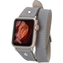 Mulvxurg  URG02 Apple Watch Uyumlu Deri Kordon 42-44-45MM Slim Dt Strst9 (Mulvix)