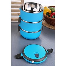 Mavi 3'lü Yemek Saklama Kabı Seti, Pratik ve Şık Tasarım