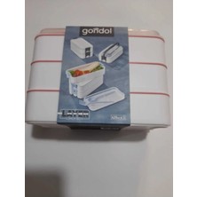 Çok Renkli Çok Katlı Beslenme Kabı ve Çatal Kaşık Seti