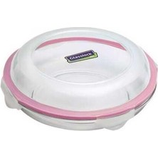Yuvarlak Cam Saklama Kabı 350 Ml, Şeffaf ve Sağlam, Dayanıklı ve Pratik Kullanım
