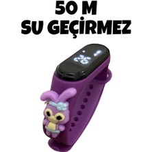 Mor Figürlü Dijital Çocuk Saati, Dokunmatik Ekran ve Su Geçirmez Özelliklerle Hazır!