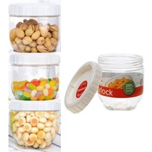 Çok Renkli Üst Üste Kilitli Saklama Kabı, Dayanıklı ve Pratik 1 Adet