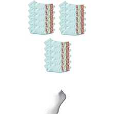 Kapamarka Beyaz Kadın Bilek Çorap 15 Çift