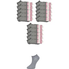 Kapamarka Gri Kadın Bilek Çorap 15 Çift