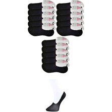 Kapamarka Siyah Kadın Babet Çorap 15 Çift