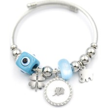 Fil Charm Bilezik - Gümüş