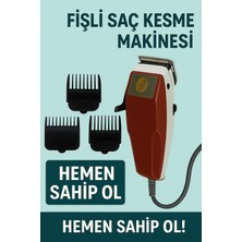 Hall Breathe Kablolu Profesyonel Saç Sakal Traş Makinesi Güçlü Motor Tarak Başlıklı