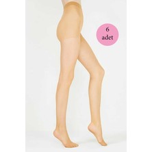 Kapamarka Parlak Fit 15 Likralı Külotlu Çorap Ten 6 Ad.