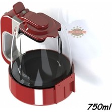 12V Araba Su Isıtıcı ve Kettle 750ML Gizli Rezistans Kırmızı