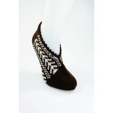 Kapamarka El Örgüsü Kışlık Şık Kadın Yün Patik D8