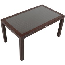 Mandella 90x150 Wood Masa (Camlı) KAHVERENGİ