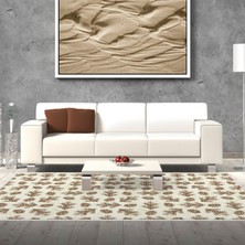 Dekoreko Kaymaz Dijital Mutfak & Salon Halı Toprak Vintage AL5013 Bej
