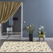 Dekoreko Kaymaz Dijital Mutfak & Salon Halı Saray Deri Vintage AL5012 Bej