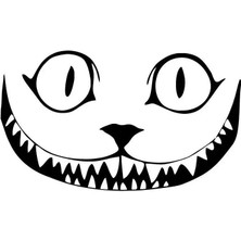 Gülen Kedi Sticker (Oto-Motor-Laptop-Duvar-Dekor) 10 x 6 cm