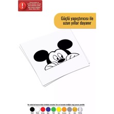 Camdan Bakan Mickey - Araç, Oto, Laptop, Duvar Uyumlu Sticker 10*8 cm