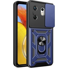 Infinix Zero 30 4g Kılıf Pars Lens Yüzüklü Silikon - Lacivert