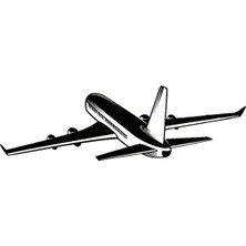 Yolcu Uçağı Model 4 Oto Sticker 30 x 9 cm Aracınıza Yeni Bir Tarz Katın