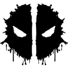 Deadpool (Oto-Motor-Laptop-Duvar-Dekor) 20 x 18 cm