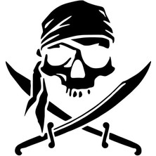 Kara Korsan Model 1 Oto Sticker Siyah 30 x 30 cm Aracınıza Yeni Bir Tarz Katın MISS-774