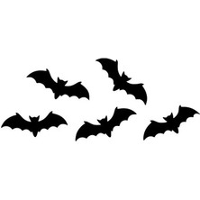 Küçük Yarasalar Oto Özel Yeni Sticker Siyah 30 x 12 cm