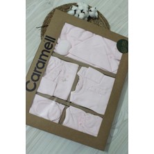 Caramell Barbosa Cute Rabbit Nakışlı 10'lu Yenidoğan Kız Bebek Hastane Çıkışı (56-62CM) ZK1474 Yeni Sezon 2025