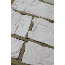Caramell Barbosa Cute Rabbit Nakışlı 10'lu Yenidoğan Kız Bebek Hastane Çıkışı (56-62CM) ZK1474 Yeni Sezon 2025