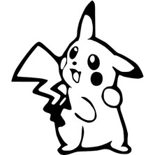 Pikachu Sticker (Oto-Motor-Laptop-Duvar-Dekor) 30 x 36 cm