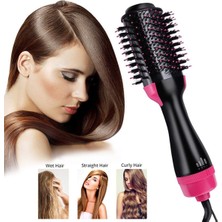 Serenity Haven Elektrikli Hava Üflemeli Saç Düzleştirici ve Fön Tarağı, Şık Siyah Tasarım