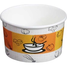 Ofis Turka Kapaklı Lüks Karton Çorba Kasesi 13 Oz - 500 Adet