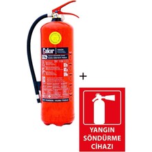 6kg Yangın Tüpü ve Yangın Tüpü Levhası 2li Set