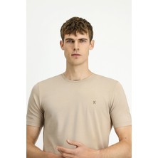 Bisiklet Yaka Slim Fit Dar Kesim Süprem Pamuklu Tişört