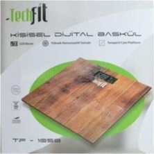 Desenli Dijital Cam Baskül Terazi Beyaz TF-1058