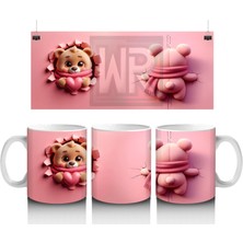 Pembe Oyuncak Ayılar – Baskılı Kahve Kupası