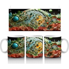 Tropikal Orman ve Kertenkele Detaylı Sahne – Baskılı Kahve Kupası