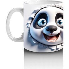 Mutlu Ifade ile Bakan Panda Yüzleri – Baskılı Kahve Kupası