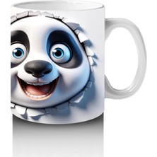 Mutlu Ifade ile Bakan Panda Yüzleri – Baskılı Kahve Kupası