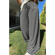 Siyah Çizgili Tek Pantolon